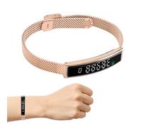 PUSOKEI Bracelet Intelligent, Fitness Tracker avec 5.3, étanche pour la Natation, Soutien iOS, Caméra de Contrôle à Distance, Surveillance de la santé Quotidienne, 16,5g Ultra Léger (Gold)
