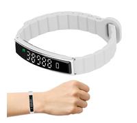 PUSOKEI Bracelet Intelligent, Tracker de Fitness Multifonctionnel avec Notifications D'appel BT 5.3 et Photographie à Distance, Preuve de l'eau pour la Natation et Les Activités (Silver)