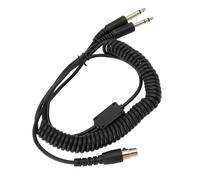 PUSOKEI Câble de Remplacement pour Casque Mini XLR vers GA Double Prise, Câble Adaptateur Mini XLR 5 Broches vers GA Double Prise, Câble Adaptateur pour Casque D'aviation avec Double