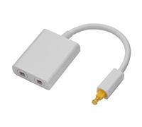 PUSOKEI Câble Optique 1 en 2 PC, Câble Adaptateur de Séparateur Optique Numérique Toslink à Double Port 1 en 2 (Blanc)