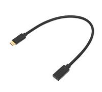PUSOKEI Câble USB C vers USB C, Cordon de Charge Rapide 10G Type C, 4K TypeC Femelle vers TypeC Mâle pour MacBook Pro, Léger et Portable (0,3 mètre/1,0 Pied)