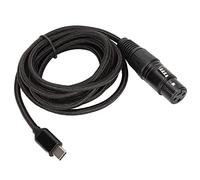 PUSOKEI Câble USB C vers XLR Femelle, Câble de Microphone HIFI USB C, Ligne D'enregistrement de Microphone Puce de Conversion D/A Intégrée pour OS X, Plug And Play(2M)