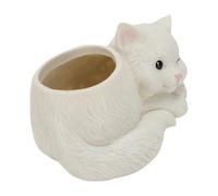 PUSOKEI Cache-Pot en Résine pour Chat pour Plantes D'intérieur et | Forme de chat adorable, cadeau de pot de fleur, décoration de table de jardin, ornement d\'étagère d\'étude à domicile