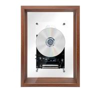 PUSOKEI Cadre Photo Musical Rétro, Lecteur CD, Bluetooth 5.0 et AUX, Affichage Numérique et Télécommande, Décoration Artistique Industrielle Transparente pour Mur et Bureau, Nécessite Un