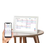 PUSOKEI Calendrier Intelligent avec écran Tactile de 15,4 Pouces, Calendrier électronique et Tableau des Tâches avec Application pour Planificateur de Repas Familial (Prise UE)