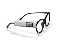 PUSOKEI Caméra à Lunettes FPV 2,7K, Caméra d'action 12MP à Vue à la Première Personne, Grand Angle 110°, écran Couleur 0,96 Pouces, Réduction Intelligente du Bruit (White)
