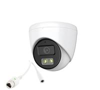 PUSOKEI Caméra Dôme IP PoE 5MP, Microphone intégré, Double Lumière LED, H.265, WDR, Objectif 2,8 Mm, Grand Angle, Caméra de sécurité Filaire Intérieure et Extérieure