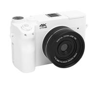 PUSOKEI Caméra Numérique 4K 75MP, Caméra Vidéo Numérique WiFi avec écran LCD de 3 Pouces, Zoom 18x, Lentille à Double Avant et Arrière, Autofocus, Anti-chasses, Flash LED, pour la (White)