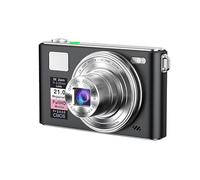 PUSOKEI Caméra Numérique 4K pour la Photographie, Caméra de vlog 64 MP avec écran Tactile 3 Pouces, Zoom Optique 5X, Autofocus, Objectif Rétractable, Miroir à Selfie, Batterie (Black)