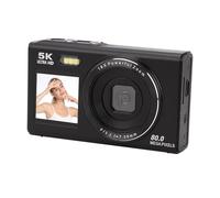 PUSOKEI Caméra Numérique 5K - Caméra Rétro 80MP pour la Photographie, 18x Zoom, Double Objectif, Vidéo WiFi avec écran de 2,8 "et 1,5", Fonction Webcam, pour Les Enfants (32GB)