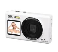 PUSOKEI Caméra Numérique 5K - Caméra Rétro 80MP pour la Photographie, 18x Zoom, Double Objectif, Vidéo WiFi avec écran de 2,8 "et 1,5", Fonction Webcam, pour Les Enfants (32GB)