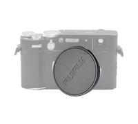 PUSOKEI Capuchon D'objectif en Métal pour Appareils Photo Fuji X10 X20 X30, Couvercle de Capuchon D'objectif Avant en Alliage D'aluminium avec Finition Anodisée et Flocage Doux, Protection (Black)