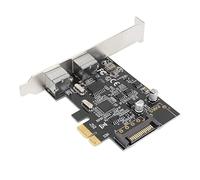 PUSOKEI Carte D'extension PCIE PS2, Carte D'extension PCI Express vers Double Port PS/2, Carte D'extension PS/2 pour Clavier et Souris sans Port USB, Interface d'alimentation SATA, pour Windows