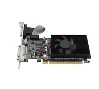 PUSOKEI Carte graphique d'ordinateur 1 Go DDR3 64 bits 500/589 MHz PCIE 2.0 Carte graphique de jeu, carte vidéo à faible bruit avec ventilateur de refroidissement, prend en charge DirectX10.1, VGA/DVI