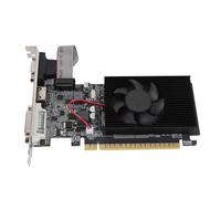 PUSOKEI Carte Graphique GT610, Carte Vidéo PC 2G DDR3 à Profil Bas avec Ventilateur de Refroidissement, Interface DVI VGA HDMI, PCI Express X16 2.0 64 Bits pour Ordinateur de Bureau