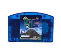 PUSOKEI Cartouche de Jeu Open Source, Cartouche Flash N64 avec Sauvegarde Automatique, Carte de Jeu à Lecture Rapide pour Console N64, émulateur ROM NE S GB GBC SMS GG CHF (bleu transparent)