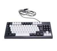PUSOKEI Clavier de Jeu Filaire, 87 Touches Clavier câblé USB Compact avec rétro-éclairé, Conception Ergonomique et Anti-fantômes, pour Les Joueurs D'ordinateur Portable PC (Bloc de Couleur Blanc