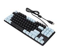 PUSOKEI Clavier de Jeu Mécanique 87 Touches, Clavier D'ordinateur USB Filaire Rétroéclairé RVB, Anti-ghosting 87 Touches/12 Touches de Combinaison Multimédia pour PC Portable, Bureau
