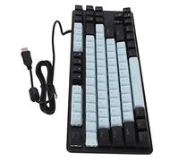 PUSOKEI Clavier de Jeu Mécanique 87 Touches, Clavier D'ordinateur USB Filaire Rétroéclairé RVB, Anti-ghosting 87 Touches/12 Touches de Combinaison Multimédia pour PC Portable, Bureau