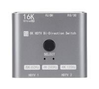 PUSOKEI Commutateur HDMI 16K, Commutateur Répartiteur HDMI 2.1 Bidirectionnel 8K HDTV 48Gbps, 8K @ 60Hz 4K @ 240Hz 4K @ 120Hz, Compatible avec la Console de Jeu TV