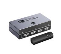 PUSOKEI Commutateur HDMI 8K 60 Hz, Haute Vitesse 48 Gbit/s, Sélecteur de Commutation HDMI 2.1 3 en 1 avec Télécommande, Prise en Charge 8K 60 Hz, 4K 240, 1080P 480, pour Consoles