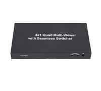 PUSOKEI Commutateur Multi-visionneuse Quadruple 4x1 |Modes d'affichage Transparents 1080P 60Hz 5 pour Les Jeux de Caméras de sécurité (Prise UE)