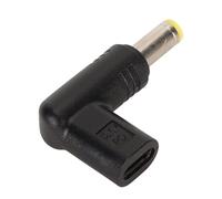 PUSOKEI Connecteur USB Femelle de Type C vers Mâle 5.5x2.5mm, Déclencheur D'émulateur PD 90 Degrés USB C vers DC 100W, Convertisseur de Charge USB C vers Prise DC