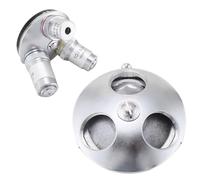 PUSOKEI Convertisseur de Microscope Biologique à 3 Trous, Interface RMS 20,2 Mm, Adaptateur D'Objectif à Nez Rotatif pour Objectif 195/185