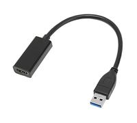 PUSOKEI Convertisseur D'interface Multimédia Portable USB3.0 vers HD Performance Stable Adaptateur Vidéo 1080P 60HZ pour 7 8 10 PC pour Vidéoconférence Noir