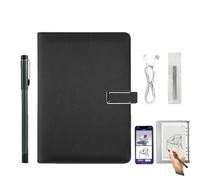 PUSOKEI Ensemble Bloc-Notes et Stylos Numériques, Stylet Intelligent pour la Prise de Notes, Synchronisation Papier-numérique en Temps Réel, Lecture et Partage Via Application, Compatible (Black)
