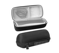 PUSOKEI Étui de Voyage Rigide pour Haut-Parleur Bluetooth sans Fil KEF Muo, Doublure Douce Intérieure et Poche en Filet, Double Fermeture éclair, Poignée Confortable, étui de Protection
