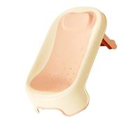 PUSOKEI Filet de Bain pour bébé, Support de Douche Antidérapant Universel, Baignoire Inclinable pour nouveau-né, Matériau Doux, Pratique, Séchage Rapide (Rosâtre)