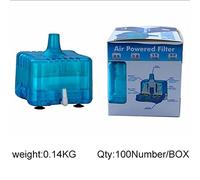 PUSOKEI Filtre éponge à Charbon Actif pour Aquarium, Purifie l'eau pour Petit Aquarium, Matériau ABS Rond (Carré Bleu ZY-T12)