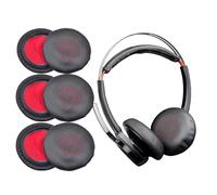 PUSOKEI Housse de Coussinets de Rechange, Compatible avec Voyager Focus 1/2 UC, Voyager Focus B825, Voyager 4210/4220, BlackWire 5200/5210, Coussinets de Casque (3 Paires)