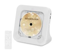 PUSOKEI Lecteur CD Portable avec Bluetooth 5.3, Lecteur CD de Bureau avec Haut-Parleur intégré, Son HiFi, Télécommande, Minuterie de Mise en Veille, Cache-poussière, écran LED