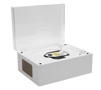 PUSOKEI Lecteur CD Valise Rechargeable |Bluetooth Portable Rétro 5.0, Son Clair de Bureau télécommandé (Couleur du Grain du Bois Blanc)