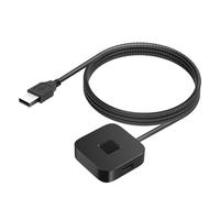 PUSOKEI Lecteur D' Digitales USB pour WindowsHello, Toucher à 360° et Correspondance Biométrique Rapide, Mini Scanner D' Digitales, Dongle PC pour Winos 10/11 (câble (Black)