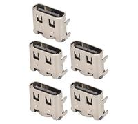 PUSOKEI Lot de 5 Ports de Chargement pour Manette de Jeu, Pièces de Réparation D'interface de Type C de Haute qualité pour des Performances Stables, Matériau Métallique pour Console de Jeu