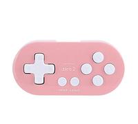PUSOKEI Manette de jeu Bluetooth sans fil Manette de jeu, touche croisée pour Zero2, mini manette de jeu portable sans fil avec batterie de grande capacité pour PC appareils Android(Rose)