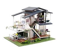 PUSOKEI Maquette de Maison de Jardin Romantique en Bois DIY, Kit de