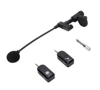 PUSOKEI Microphone D'instrument sans Fil 2,4 G pour Violon/Violoncelle/Guitare, Système de Microphones à Condensateur à Clip 360° avec émetteur et Adaptateur 6,35 Mm, pour Performance