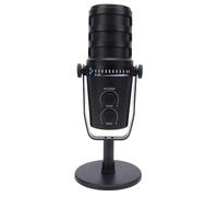 PUSOKEI Microphone Dynamique Filaire Puissant avec USB XLR - pour karaoké et Interviews en Direct - Microphone Dynamique avec Support