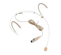 PUSOKEI Microphone Serre-tête à Double Crochet d'oreille avec Bonnette Anti-Vent, Omnidirectionnel, à Condensateur, avec Mini-XLR 3 Broches, Conception Ergonomique et Flexible