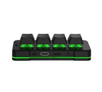 PUSOKEI Mini Clavier à 4 Touches, Prise en Charge USB et Bluetooth, Auto-Programmation, Clavier de Jeu Mécanique RVB à Une Main pour Téléphone, Ordinateur, Tablette
