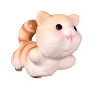 PUSOKEI Mini Figurines de Chat en Résine Décoration de Gâteau pour Jardin | Ornements de bureau mignons, petits accents de plantes en pot, scène de terrarium, cadeau adorable pour amoureux des chats
