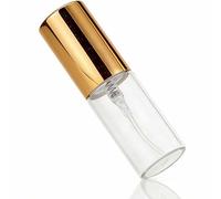 PUSOKEI Mini Flacons Pulvérisateurs Polyvalents de 5ml, 50 Pièces, Flacon Pulvérisateur Portable en Verre pour Parfum, Huiles Essentielles, Brume Fine pour Compagnon de Voyage (Verre doré de 5 ml)