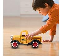 PUSOKEI Modèle de Camionnette à Tirer moulé sous Pression |Jouet de Voiture Léger et Sonore avec Châssis en Alliage pour Enfants (Yellow)