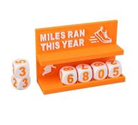 PUSOKEI Moniteur de Kilométrage Annuel de Suivi de Course de Bureau élégant pour L'affichage des Progrès de la Forme Physique Décor PLA Compact pour Les Coureurs de Marathon (Orange)