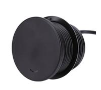 PUSOKEI Multiprise Intégrée avec USB 20W Charge Rapide 16A 4000W Prise Compacte Encastrée pour Bureau canapé Chevet Noir (Prise UE)