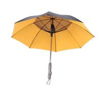 PUSOKEI Parapluie du Soleil de Ventilateur de Pulvérisation, Double Couche Protéger le Parasol Rechargeable pour le Voyage (YELLOW)